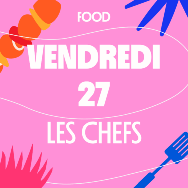 Vignette avec inscription du jour vendredi 27 - les chefs