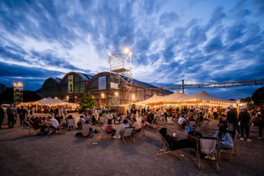 Une des grandes terrasses présente l'année dernière au festival afin de montrer ce à quoi ressemblera la terrasse privative du LSFF Experience