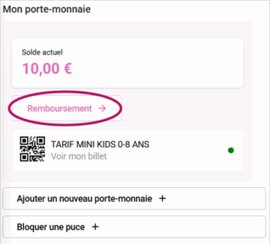 remboursement solde cashless