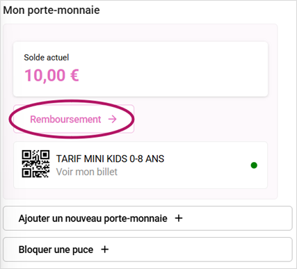 remboursement solde cashless